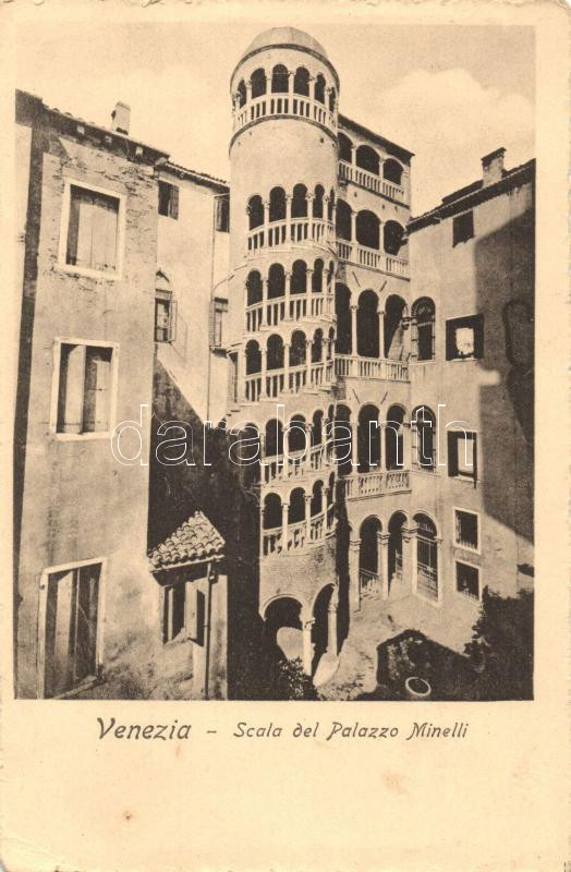 Venice, Venezia; Scala del Palazzo Minelli / staircase of the Minelli Palace