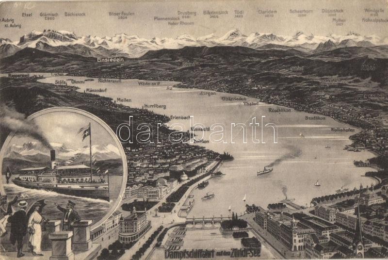 Zürich-See, SS Helvetia, map
