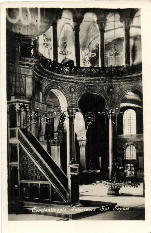 Constantinople, Interieure Snt. Sophie / mosque interior