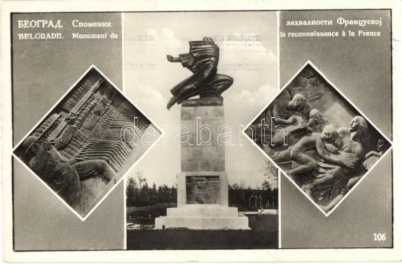 Belgrade, Monument de la reconnaissance a la France / Monument of Gratitude to France