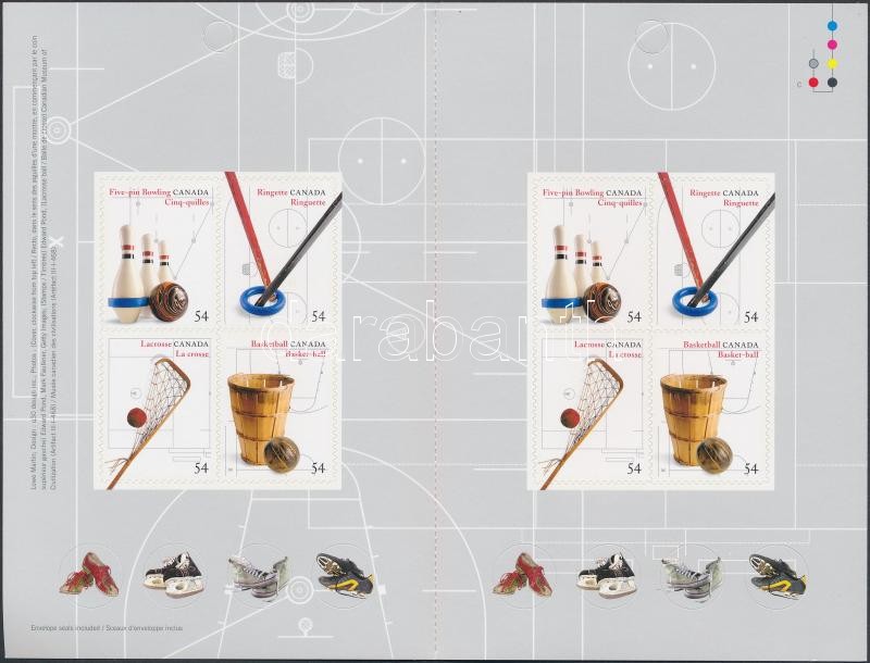Kanadai sportok öntapadós bélyegfüzet, Canadian sports self-adhesive stamp-booklet