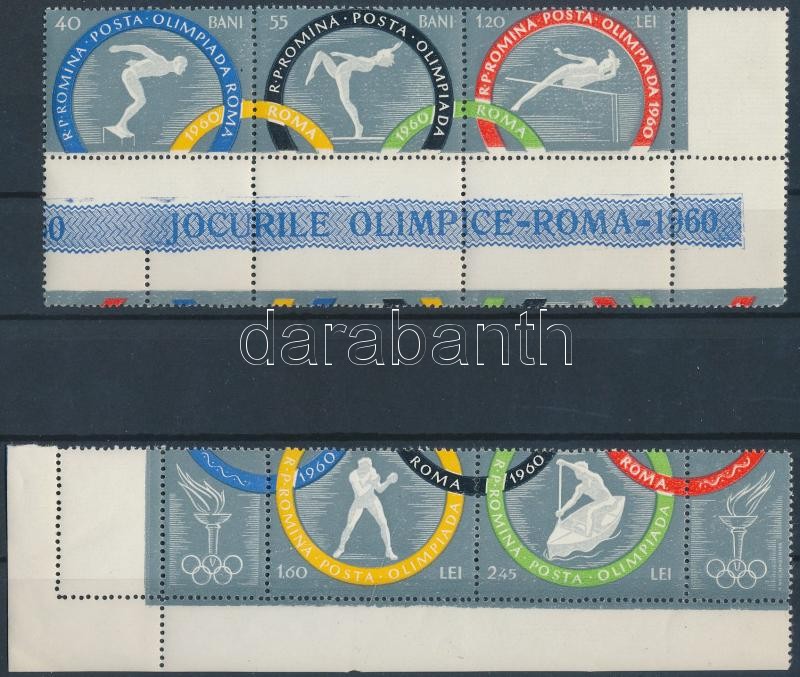 Summer Olympics, Rome stripe of 2 and 3, Nyári Olimpia, Róma sor kettes-, és hármascsíkban