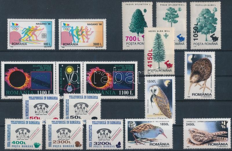 1998-1999 4 sets + 1 stamp pair, 1998-1999 4 klf sor és 1 bélyegpár