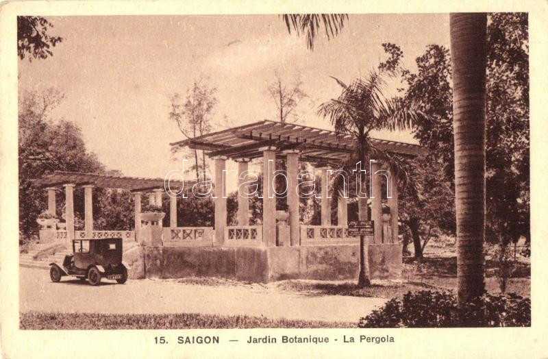 Saigon, Ho Chi Minh City; Jardin Botanique, La Pergola / botanical garden, automobile