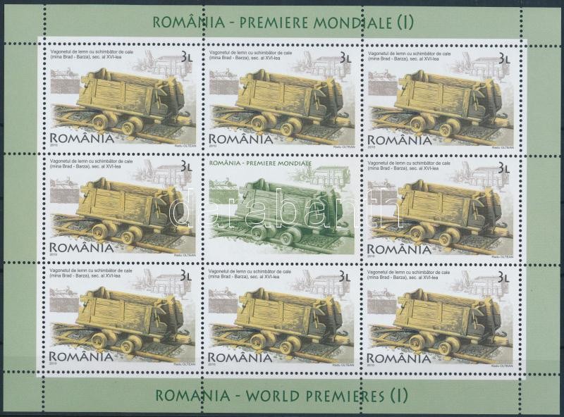 Román találmányok kisív, Romanian inventions mini sheet