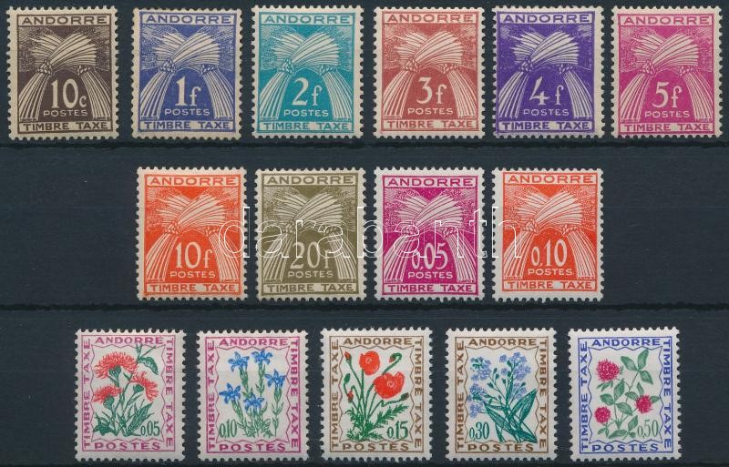 1946-1964 Postage due 15 diff stamps, 1946-1964 15 klf Portó bélyeg