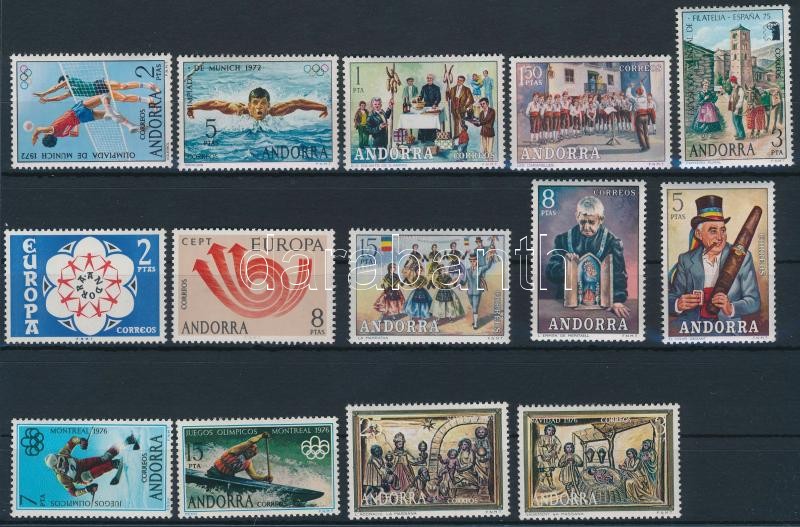 1972-1980 22 db bélyeg és 1 blokk, 1972-1980 22 stamps + 1 block