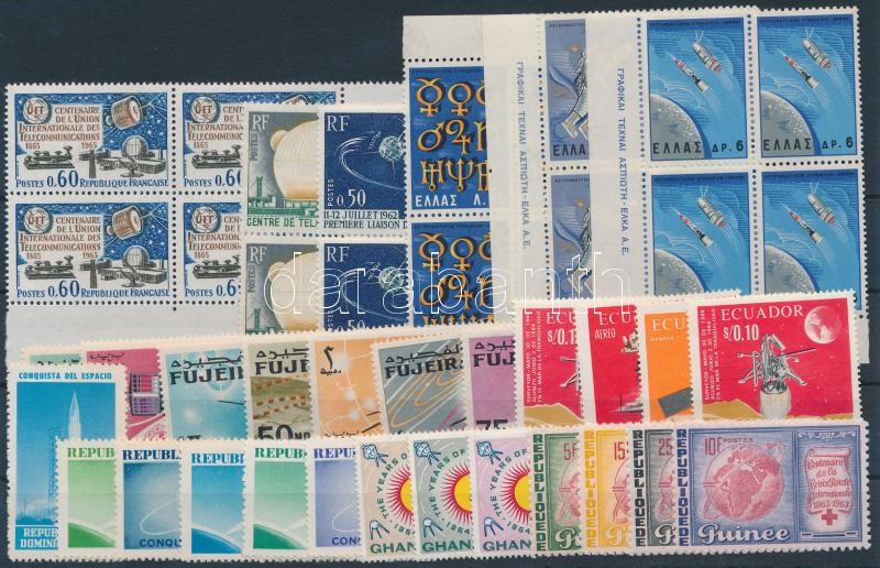 1963-1966 Space Research 44 stamps, 1963-1966 Űrkutatás motívum 44 db bélyeg, közte teljes sorok, összefüggések
