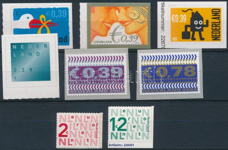 2 sor + 4 klf önálló érték, 2 sets + 4 stamps