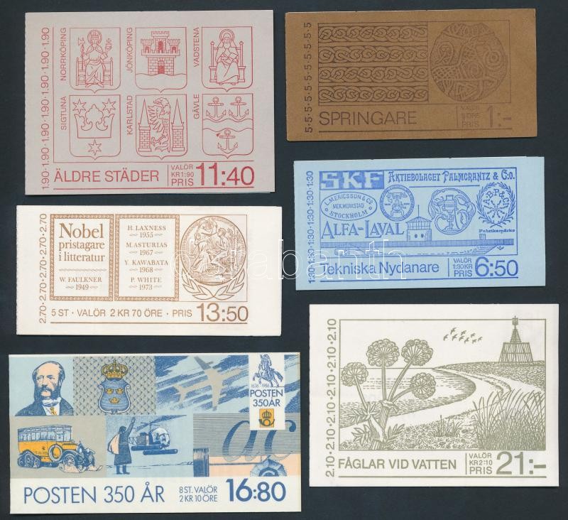 1973-1986 6 klf bélyegfüzet, 1973-1986 6 stamp-booklets