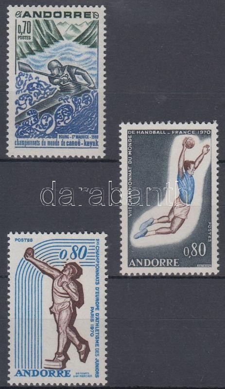 1969-1970 Sport 3 diff stamps, 1969-1970 3 klf Sport bélyeg