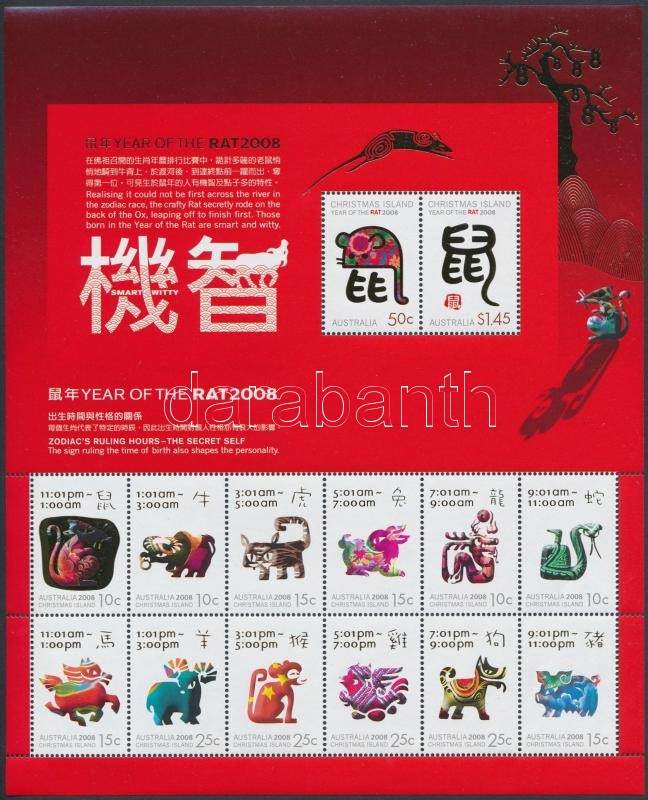 Chinese New Year: Year of the Rat minisheet, Kínai újév: A Patkány éve kisív