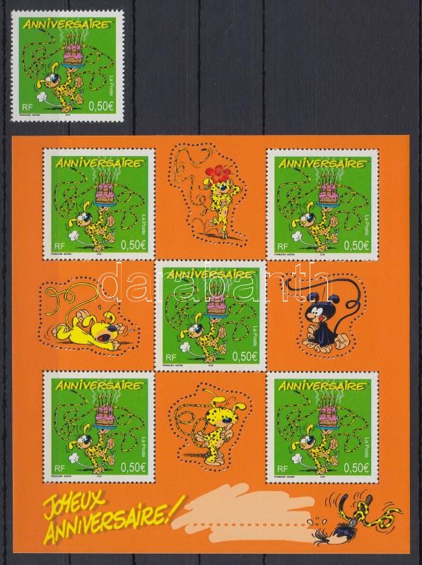 Greeting Stamp stamp + minisheet, Üdvözlőbélyeg bélyeg + kisív