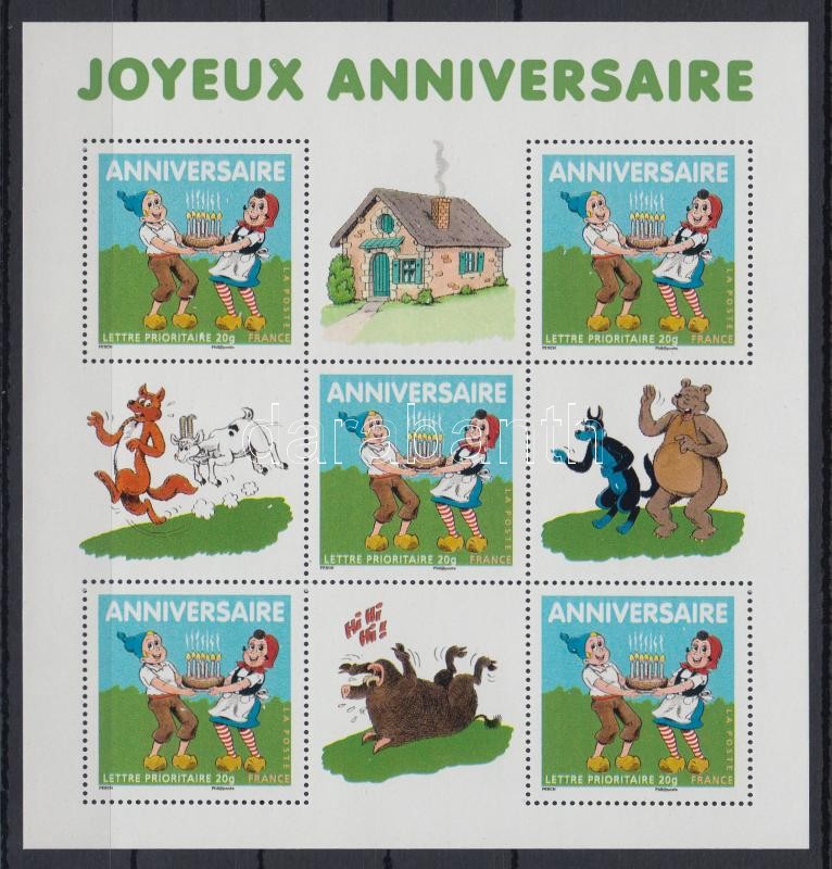 Üdvözlőbélyegek kisív, Greeting stamp minisheet