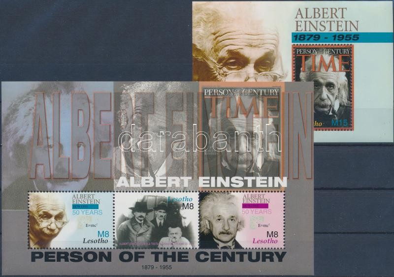 Albert Einstein kisív + blokk, Albert Einstein mini sheet + block
