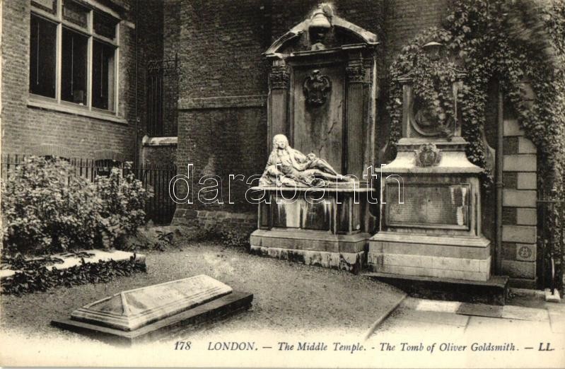 London, The Middle Temple, The Tomb of Oliver Goldsmith