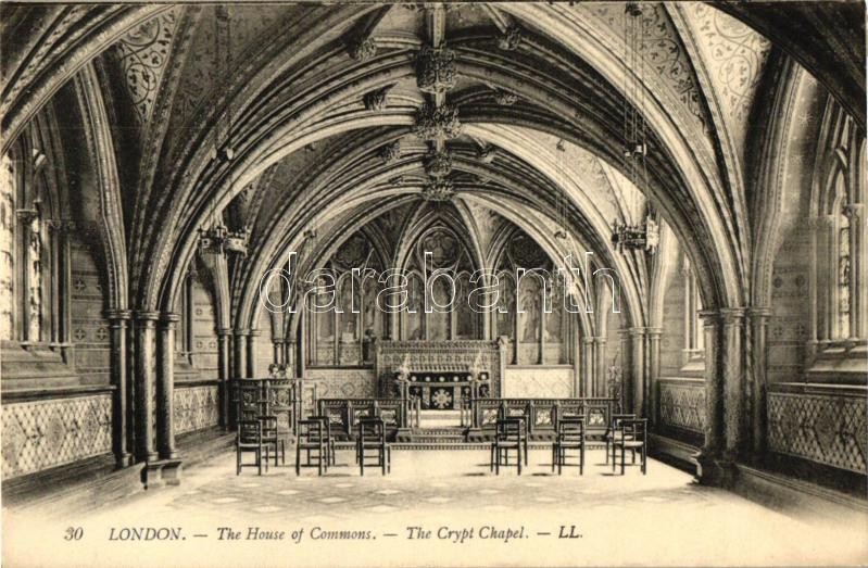 London, The House of Commons, The Crypt Chapel, interior