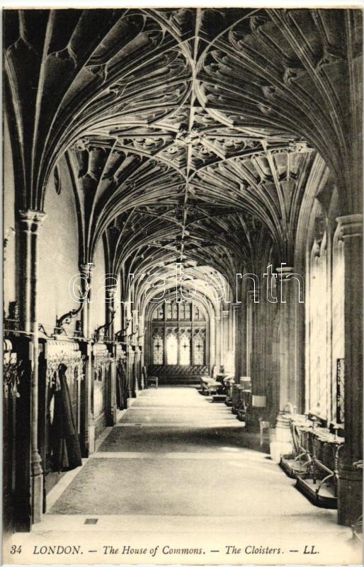London, The House of Commons, The Cloisters, interior