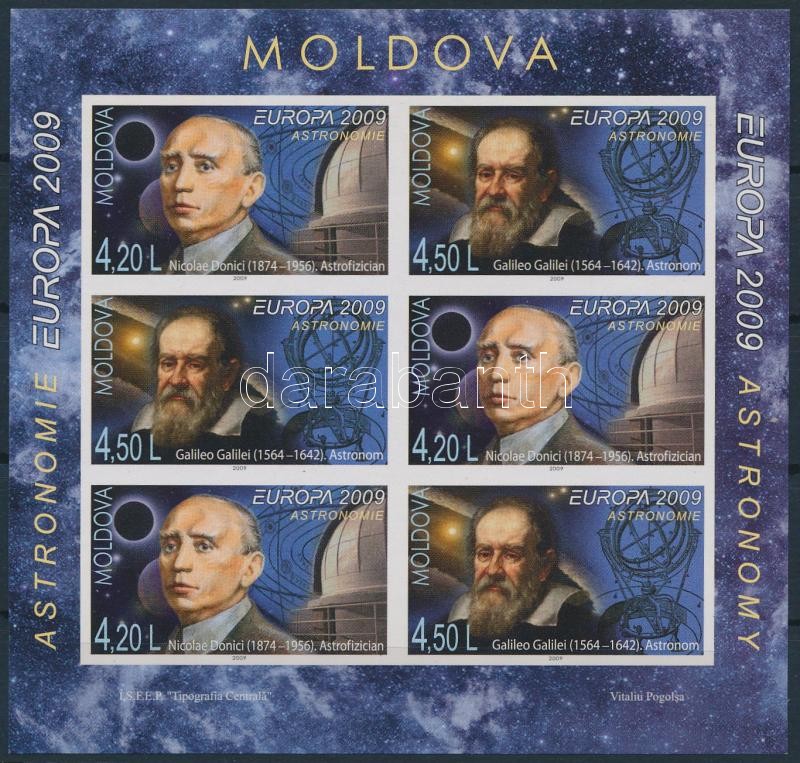 Europa CEPT, Astronomy stamp-booklet, Europa CEPT, asztronómia bélyegfüzetlap