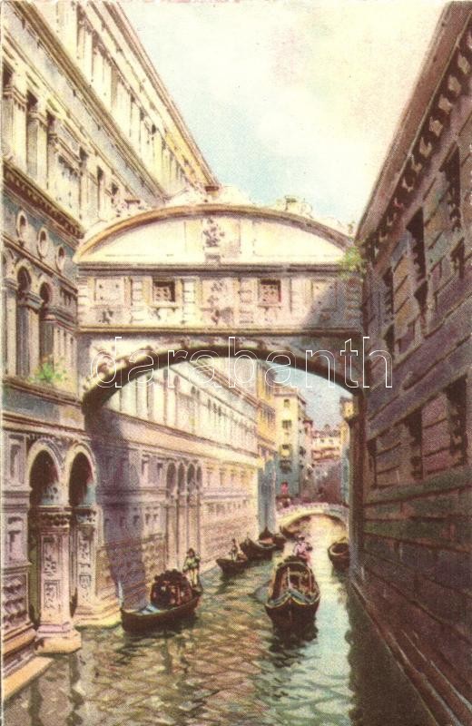 Venice, Venezia; Ponte dei Sospiri / Bridge of Sighs, A. Sorocchi No. 4338-10.