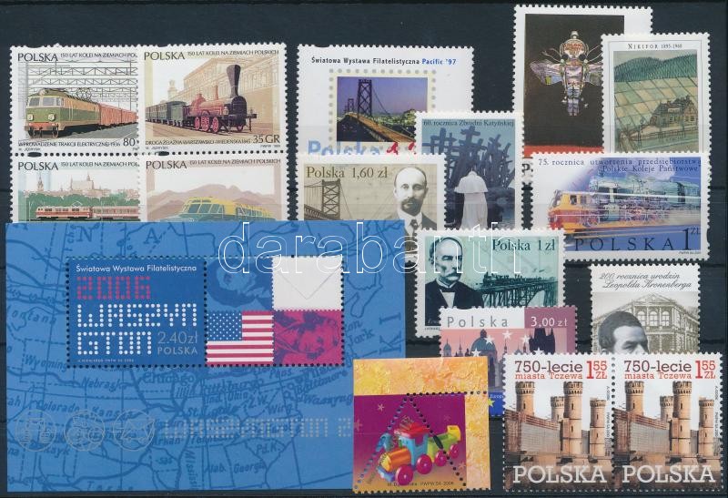 1995-2010 16 db bélyeg, közte sorok, pár + 1 db blokk, 1995-2010 16 stamps with sets + 1 block