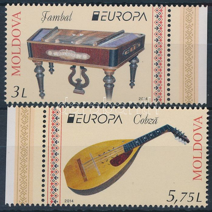 Europa CEPT, Népi hangszerek ívszéli sor, Europa CEPT, Folk Instruments margin set