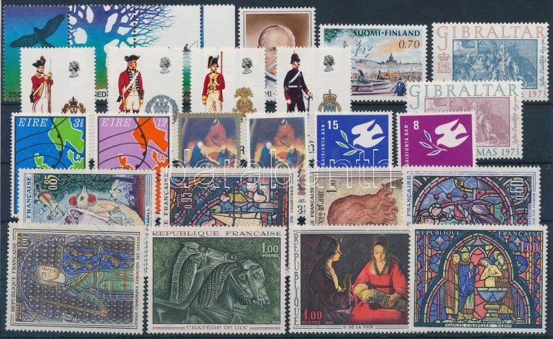 Paintings 25 stamps, Festmény motívum 25 klf bélyeg