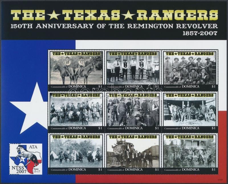 Texas Rangers mini sheet, Texas Rangers kisív