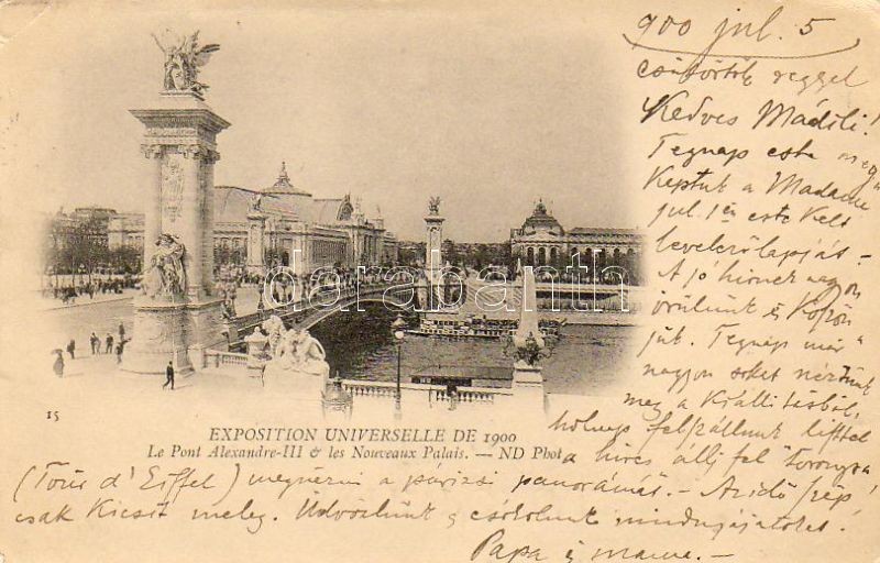 Párizs Világkiállítás 1900, a Pont Alexandre III és a Grand Palais, Paris World Expo 1900, Pont Alexandre III and the Grand Palais