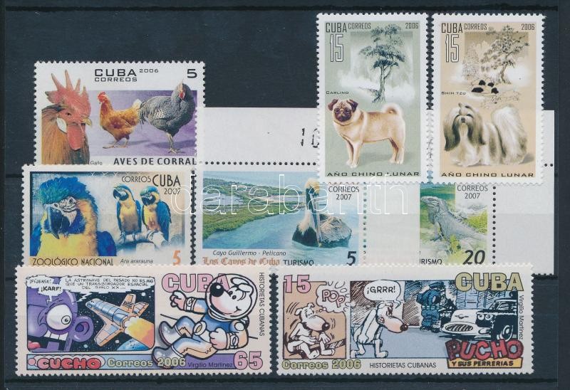 2006-2007 Animals 8 stamps, 2006-2007 Állatok 8 db klf bélyeg