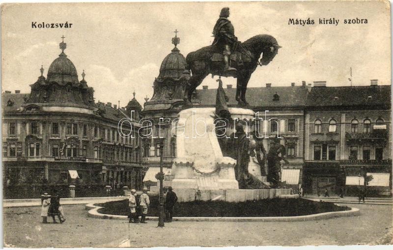 Kolozsvár, Cuj; Mátyás király szobor
