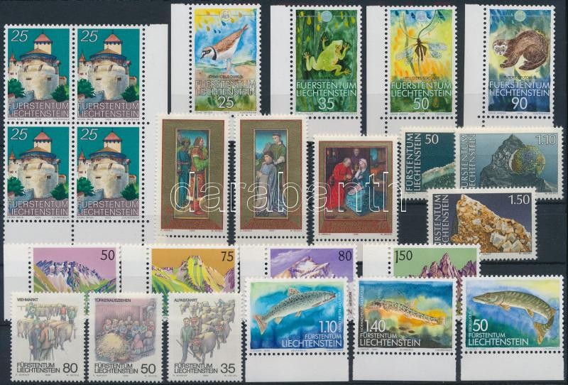 24 stamps, 24 db klf bélyeg, közte teljes sorok és ívszéli értékek