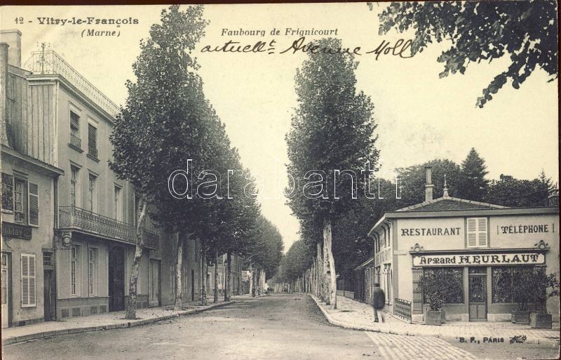 Vitry-le-Francois, Faubourg de Frignicourt, Restaurant and Telephone Armand Heurlat