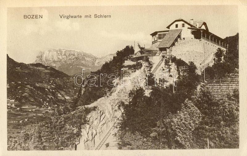 Bolzano, Bozen; Virglwarte, Schlern / funicular station, mountain stop