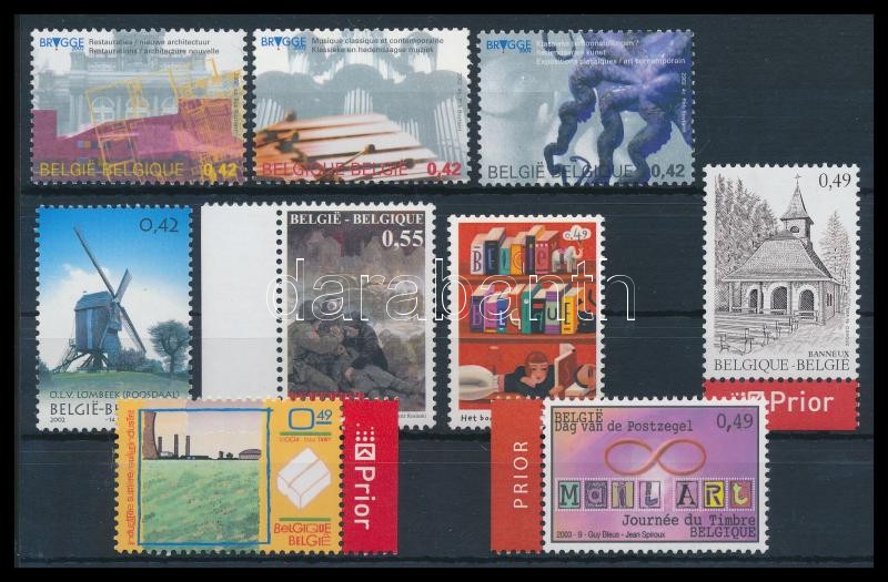 2002-2004 6 klf önálló érték, közte ívszéli értékek + 1 db sor, 2002-2004 6 stamps + set