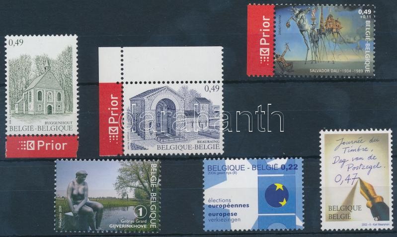 2002-2008 6 klf önálló bélyeg, közte ívszéli értékek és 1 db ívsarki, 2002-2008 6 stamps