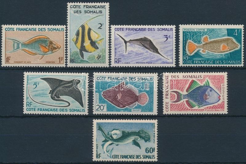 Halak 8 klf érték, Fishes 8 diff stamps