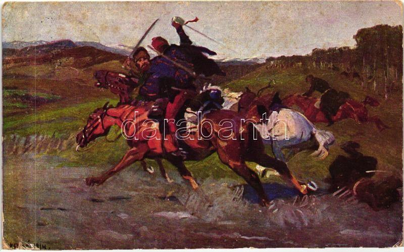 The death of the Cossacks in Máramaros, Hungarian hussar s: Juszkó, Kozákhalál Máramarosban, s: Juszkó