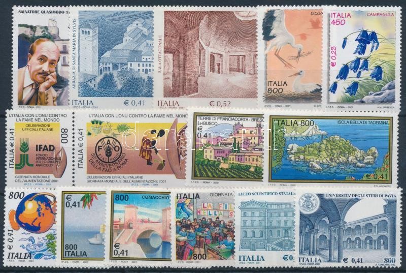 2000-2001 16 diff stamps, 2000-2001 16 db klf bélyeg, közte összefüggés