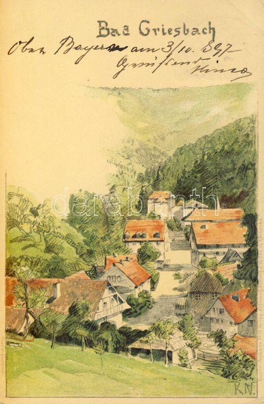 1897 Bad Griesbach im Rottal, litho