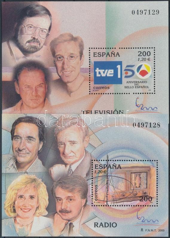 ESPANA'2000 Stamp Exhibition block set without closing value, ESPANA'2000 Bélyegkiállítás blokksor záróérték nélkül