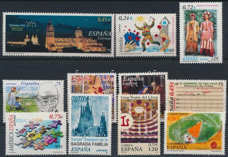 2001-2002 11 db bélyeg, 2001-2002 11 stamps