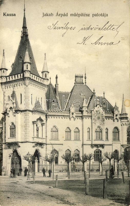 Kassa, Jakab Árpád műépítész palotája, Kosice, palace