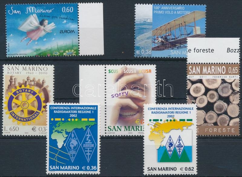 2000-2011 7 stamps, 2000-2011 7 db bélyeg