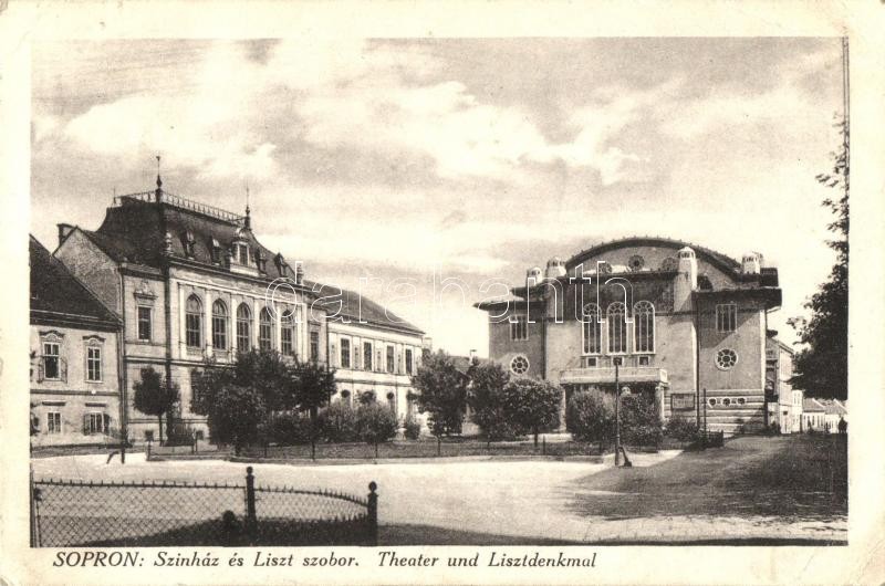 Sopron, színház, Liszt szobor