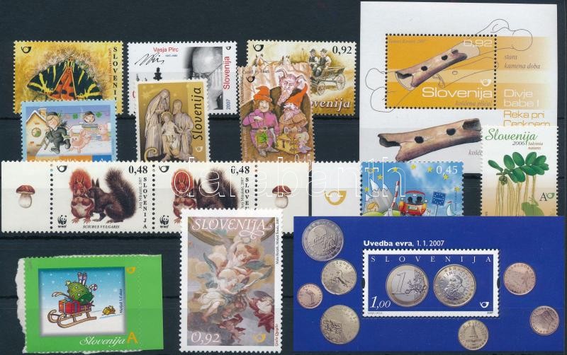 ;2006-2007 12 db bélyeg + 2 db blokk, 2006-2007 12 stamps + 2 blocks