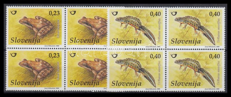 Amphibians and reptiles set 2 values blocks of 4, Kétéltűek és hüllők sor 2 értéke négyes tömbökben