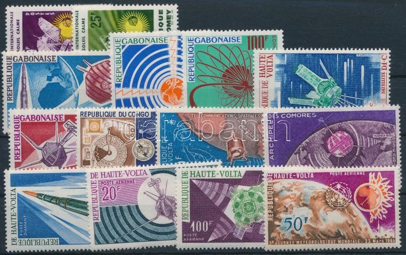 Űrkutatás motívum 1963-1967 3 klf sor + 5 klf önálló érték, Space Research 1963-1967 3 sets + 5 stamps