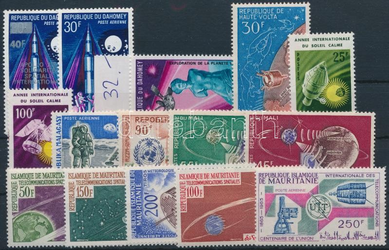 Space Research 1963-1972 3 sets + 10 stamps, Űrkutatás motívum 1963-1972  3 klf sor + 10 klf önálló érték