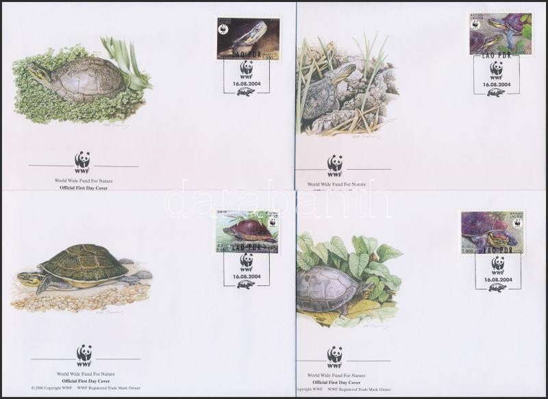 WWF teknősök sor 4 db FDC-n, WWF Turtles set 4 FDC